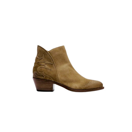 BOTTINE ZIPPEE SR470304 CUIR VELOURS RECIFE SARTORE