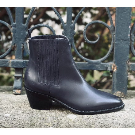 BOTTINE SR491005 PARMA CUIR NAVY SARTORE