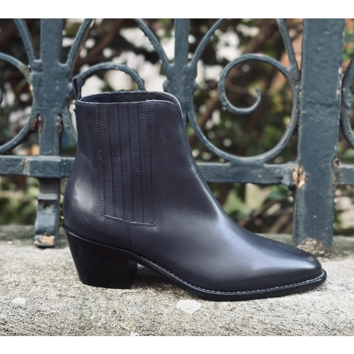 BOTTINE SR491005 PARMA CUIR NAVY SARTORE