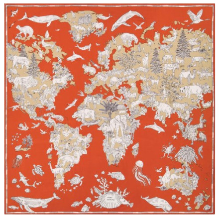 CARRE 130 ATLAS ORANGE INOUI EDITONS