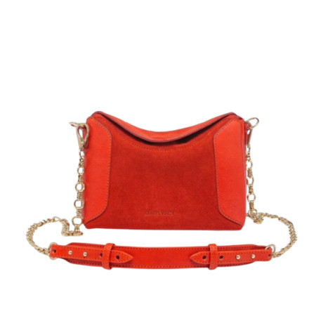 MINI GAIA SAC SUEDE COQUELICOT CLARIS VIROT
