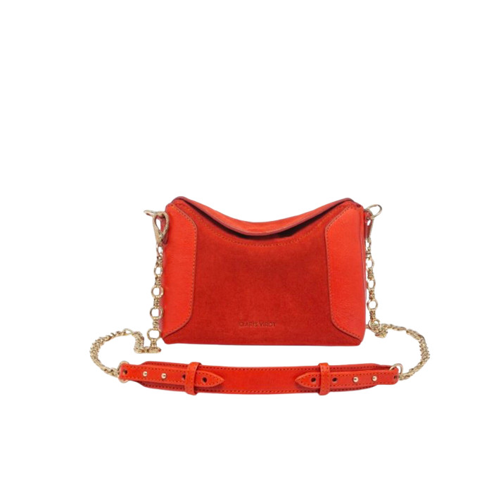 MINI GAIA SAC SUEDE COQUELICOT CLARIS VIROT