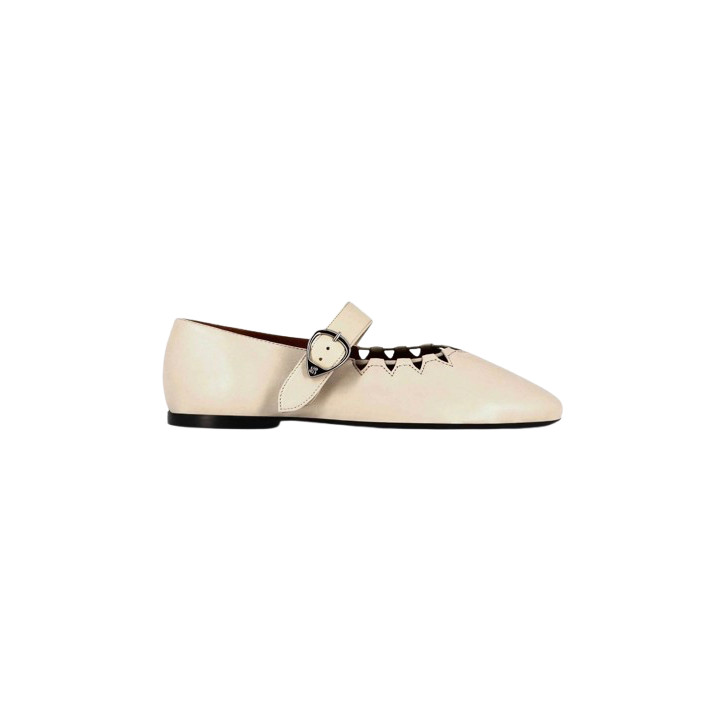 GINGER BAL CUIR CREME SOCQUE PARIS