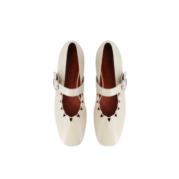 GINGER BAL CUIR CREME SOCQUE PARIS