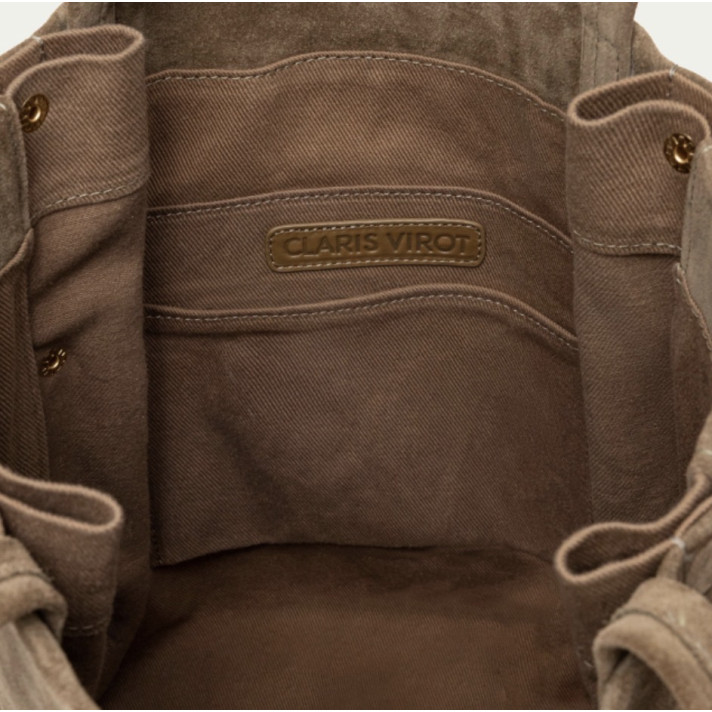 SAC JOSEPH VEAU VELOURS TAUPE CLARIS VIROT