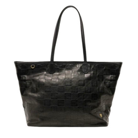 CABAS MARNY EMBOSSE CHECK NOIR CLARIS VIROT