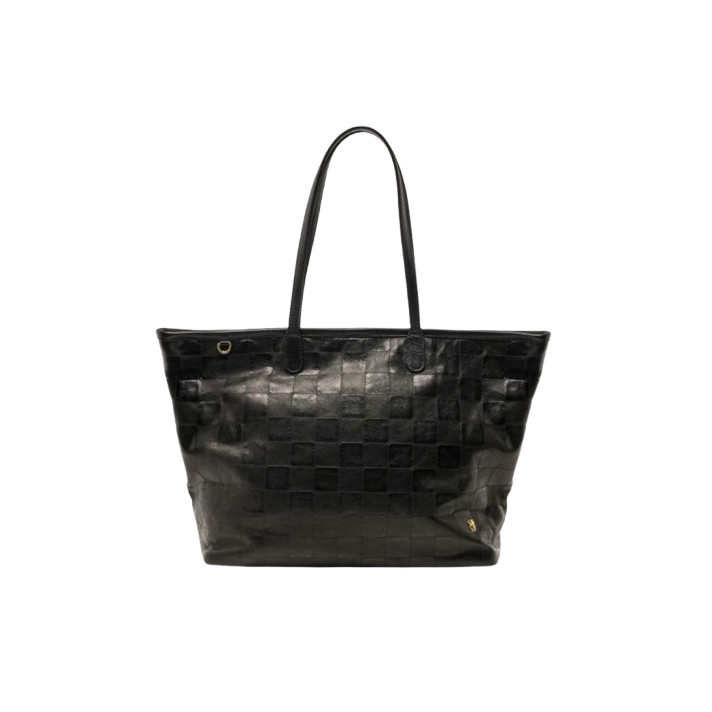 CABAS MARNY EMBOSSE CHECK NOIR CLARIS VIROT