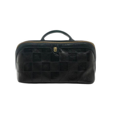 TROUSSE CHARLOTTE EMBOSSE CHECK NOIR CLARIS VIROT