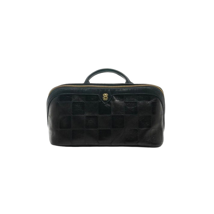 TROUSSE CHARLOTTE EMBOSSE CHECK NOIR CLARIS VIROT