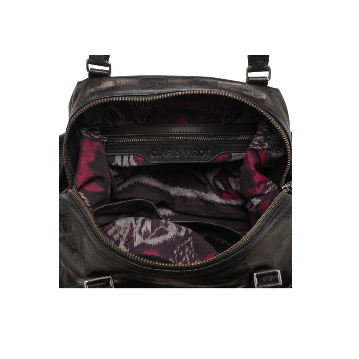 SAC ROGER XS EMBOSSE CHECK NOIR CLARIS VIROT