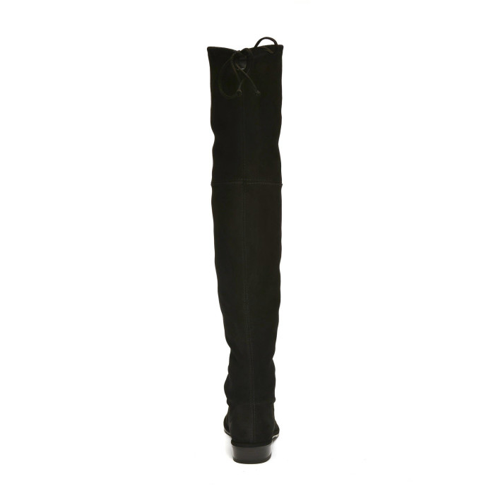 Lowland Cuissardes Velours Strech Noires Stuart Weitzman